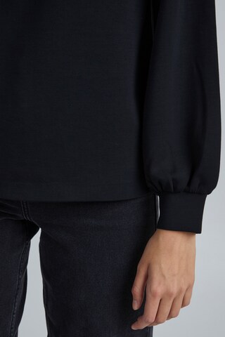 b.young Sweater 'BYPUSTI HALFZIP' in Schwarz