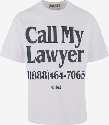 MARKET Shirt 'Call My Lawyer' in White: front