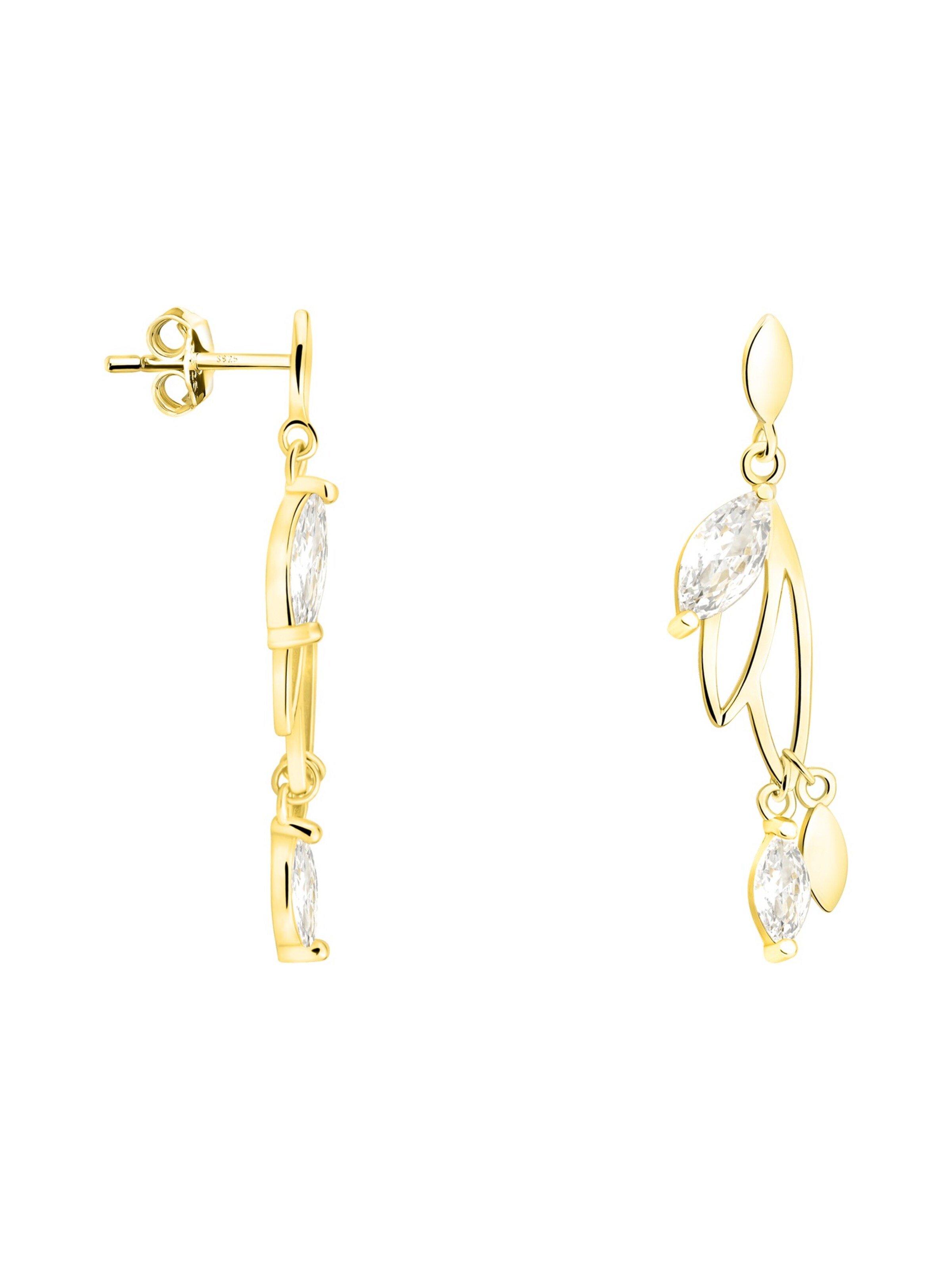 Sofia Milani Earrings 'Leaf Twig' in Gold: front