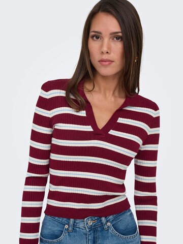 Pull-over 'ONLKaya' ONLY en rouge : devant