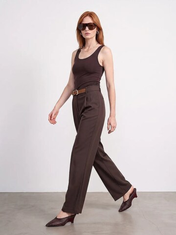 Dilvin Wide leg Pants 'Hose' in Brown