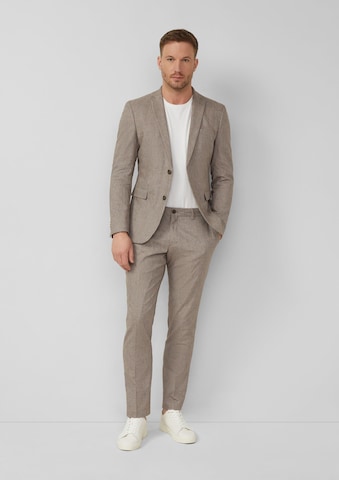 Coupe slim Veste de costume ' S.OPURE ' s.Oliver en marron