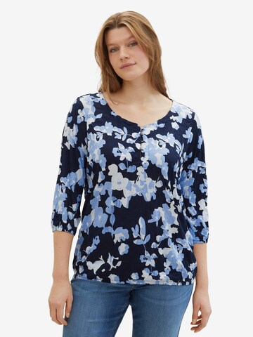 Camicia da donna di Tom Tailor Women + in blu: frontale