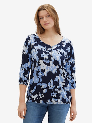 Tom Tailor Women + Blouse in Blauw: voorkant