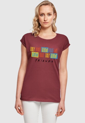 T-shirt 'Friends - They Don't Know' ABSOLUTE CULT en rouge : devant