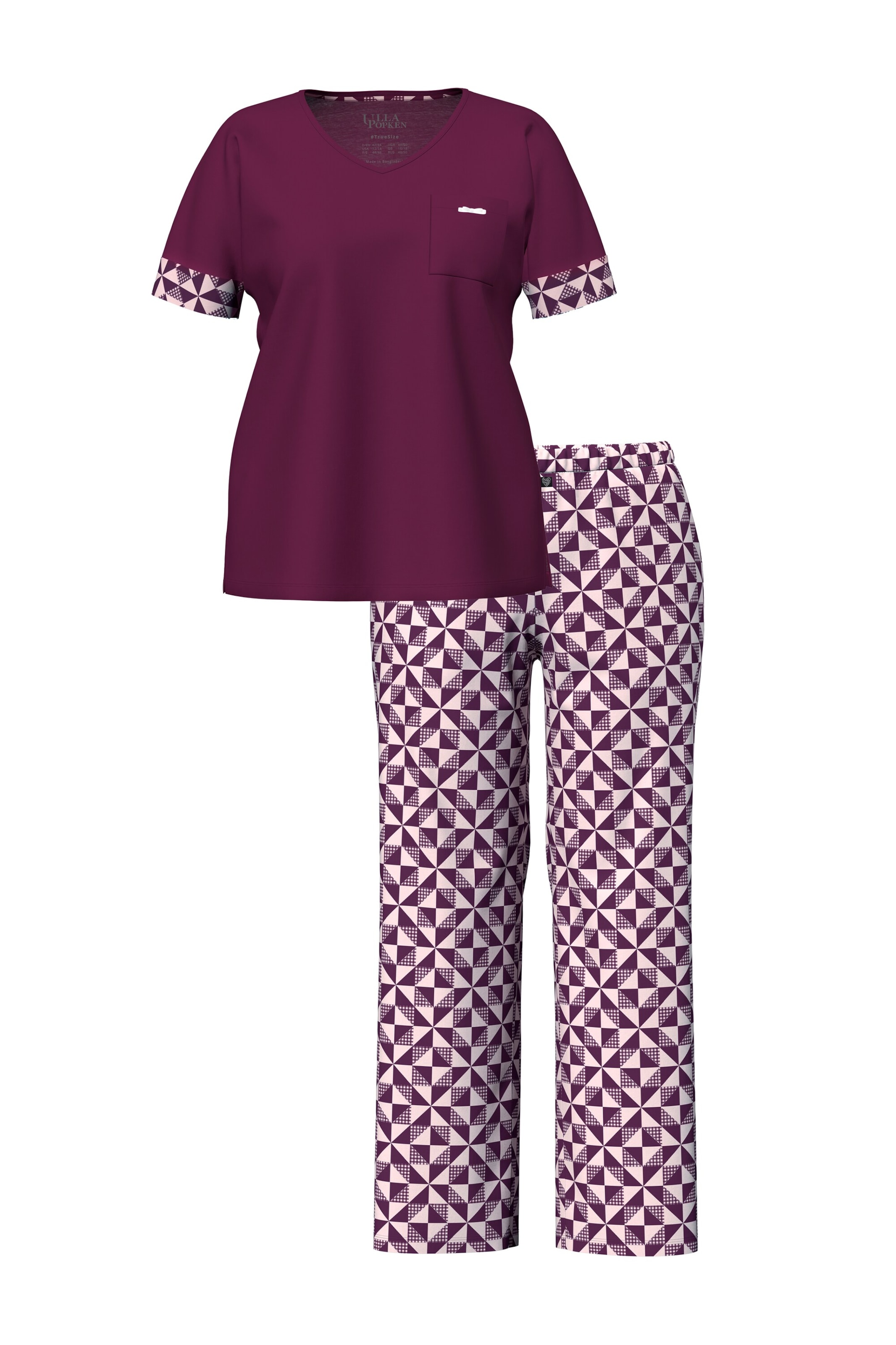 Ulla Popken Pyjamabroek in Rood: voorkant