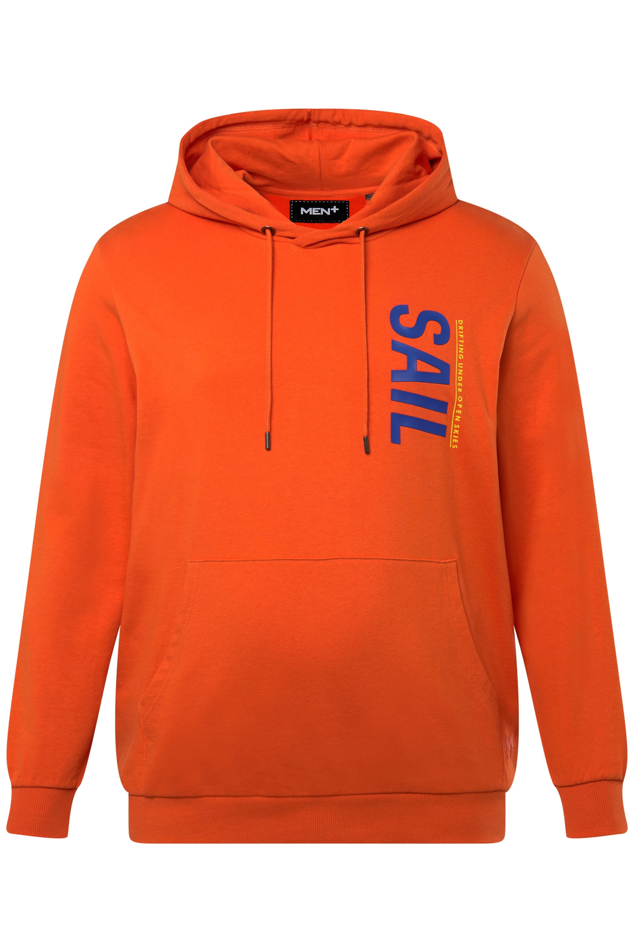 Men Plus Sweatshirt in Oranje: voorkant