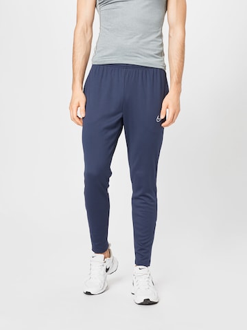 NIKE Slimfit Športne hlače | modra barva: sprednja stran