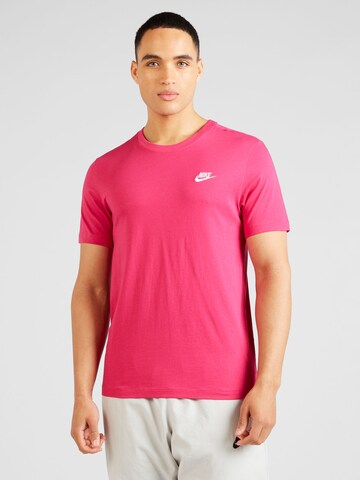 Nike Sportswear Klasický střih Tričko 'Club' – pink: přední strana