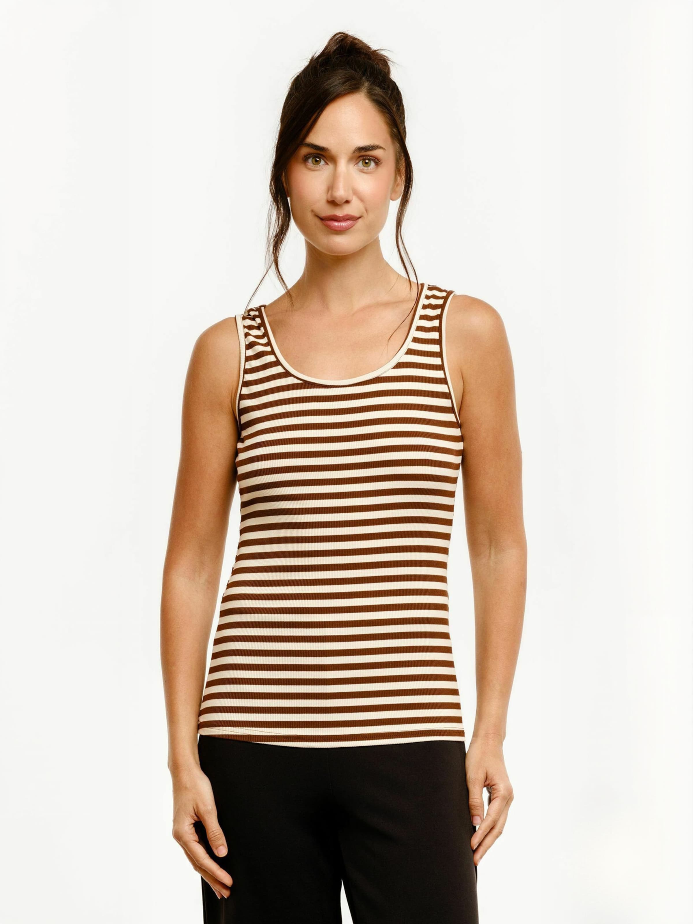 Liberte Essentiel - Top ' NATALIA ' en marrón: frente