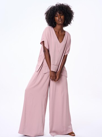 Blue Shadow Wide leg Pants in Pink