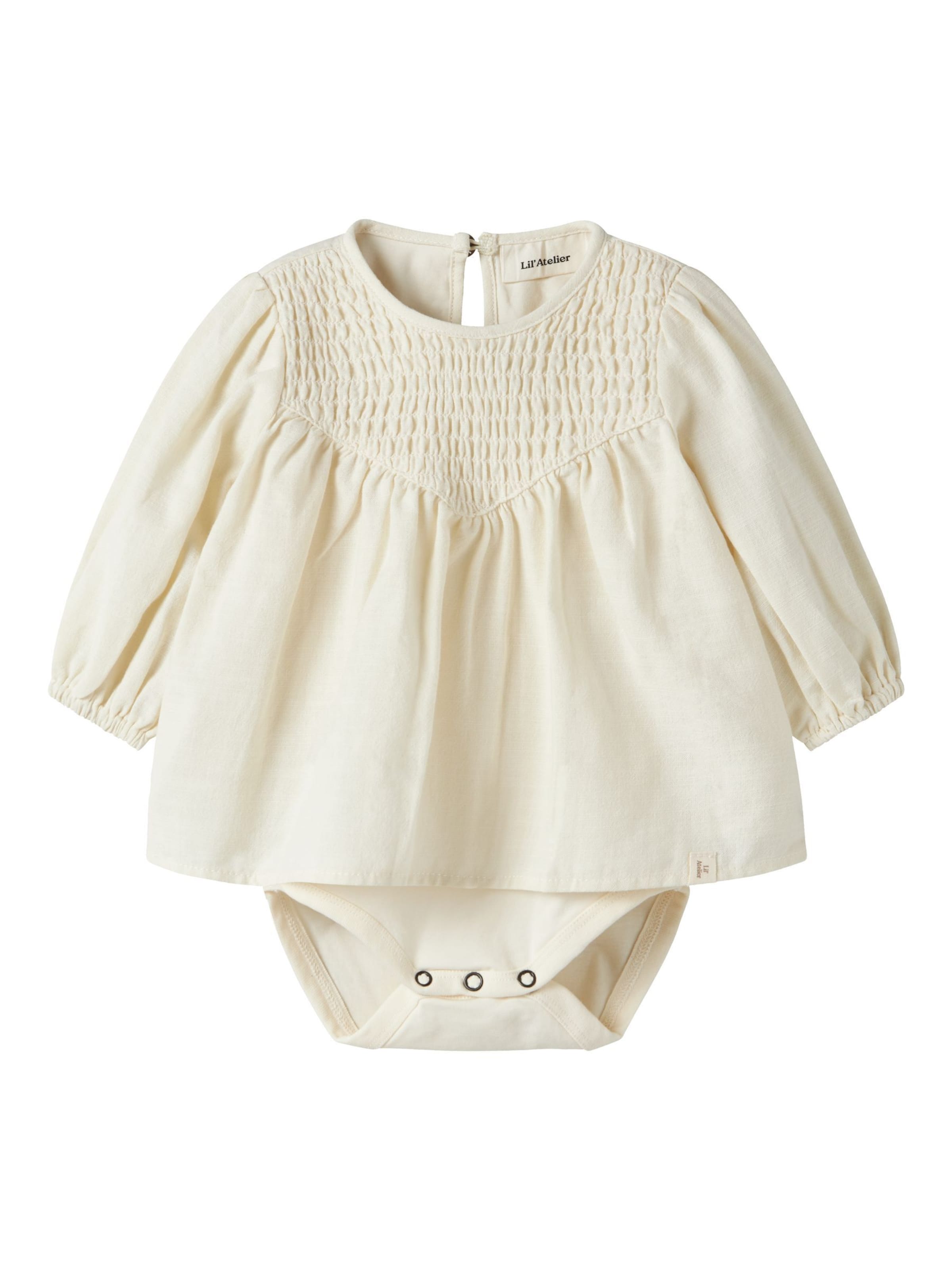 Lil'Atelier - Pijama entero/body en beige: frente