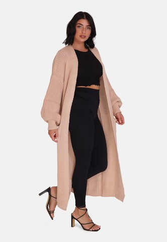 Elara Gebreide mantel in Roze