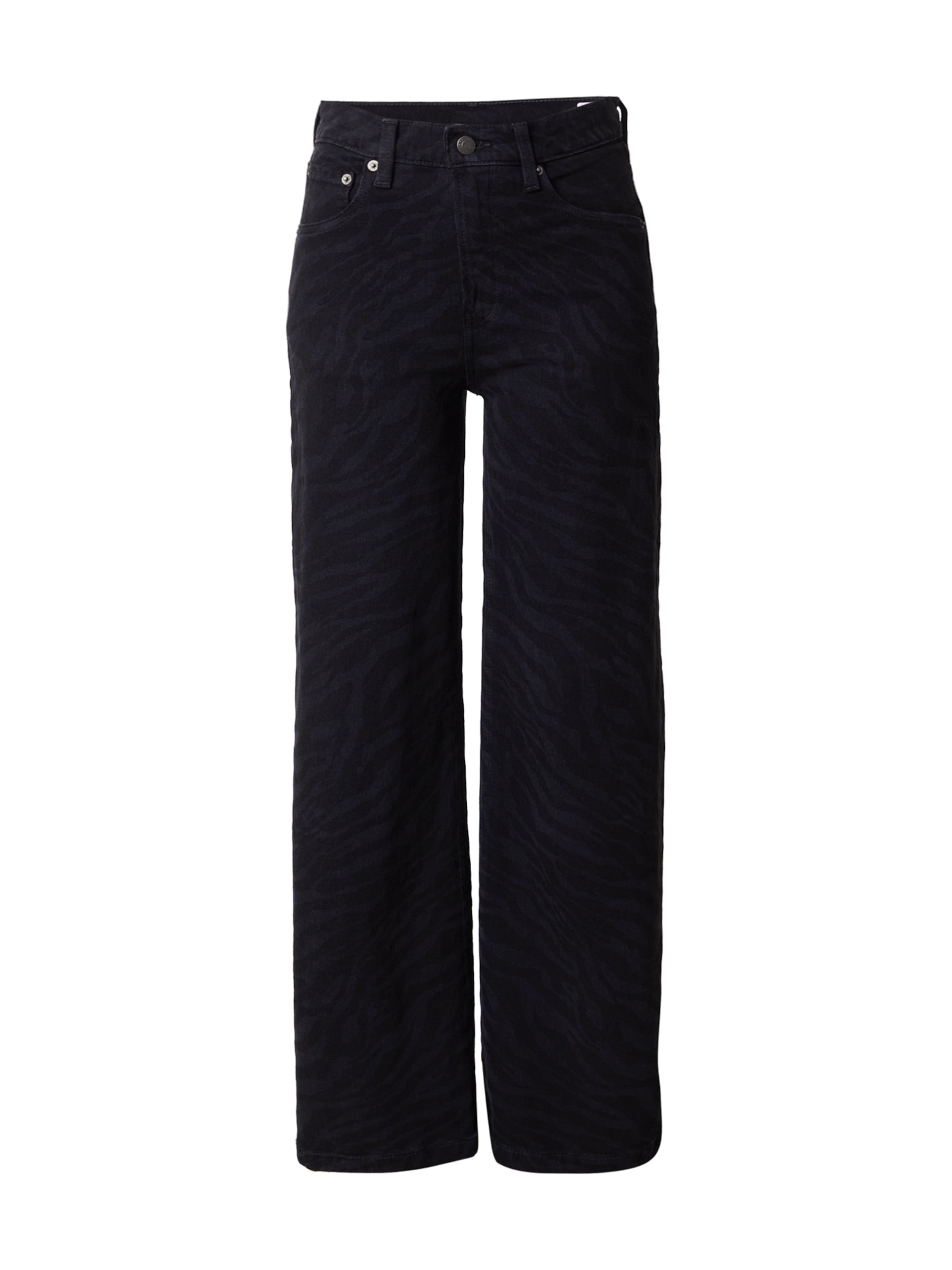 GAP Laiad sääred Teksapüksid, värv must: eest vaates