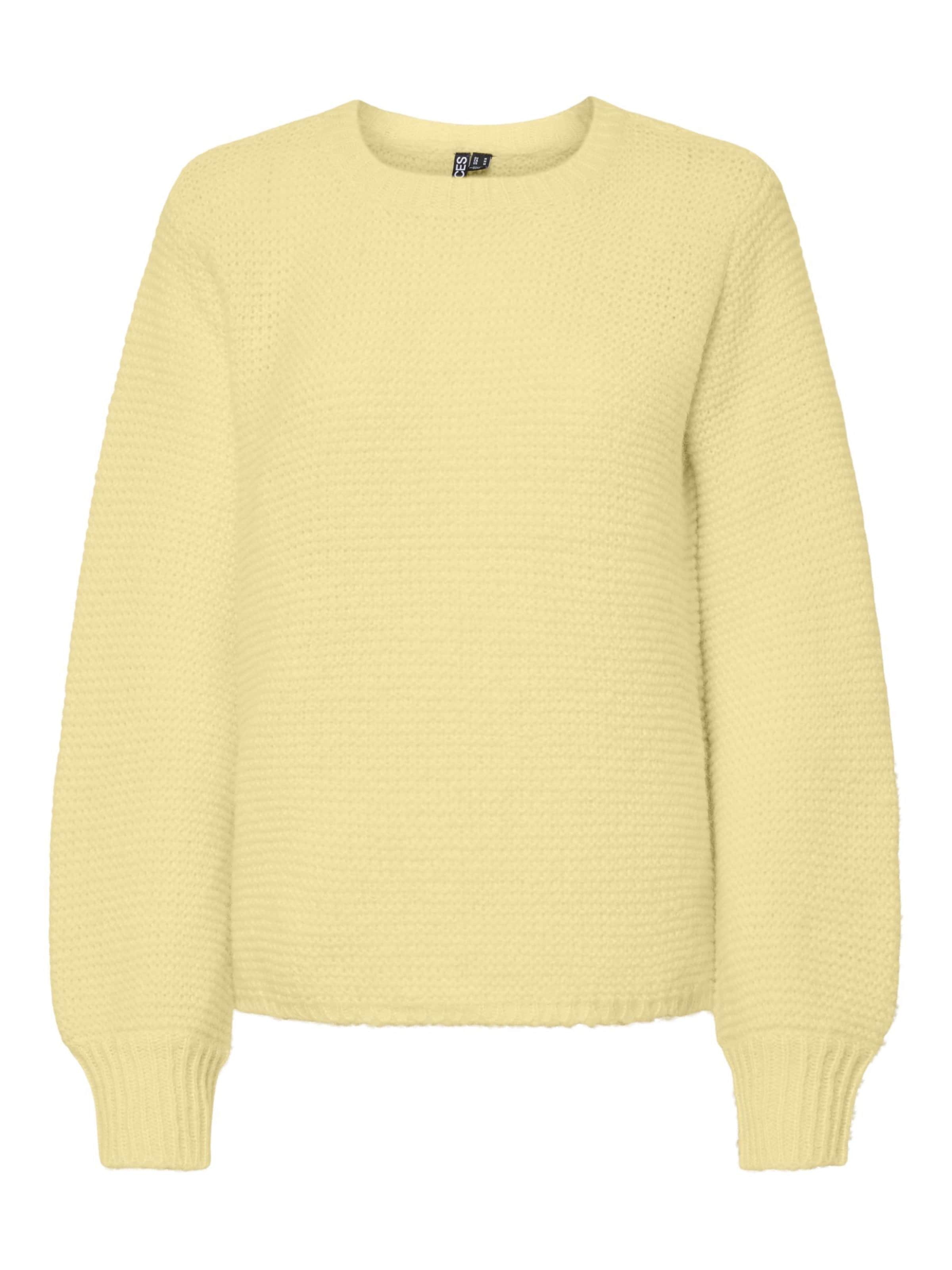 PIECES Pullover 'PCRinna' i gul: forside