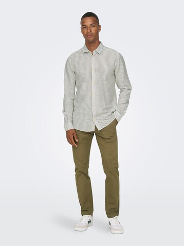 Coupe regular Chemise 'CAIDEN' Only & Sons en vert