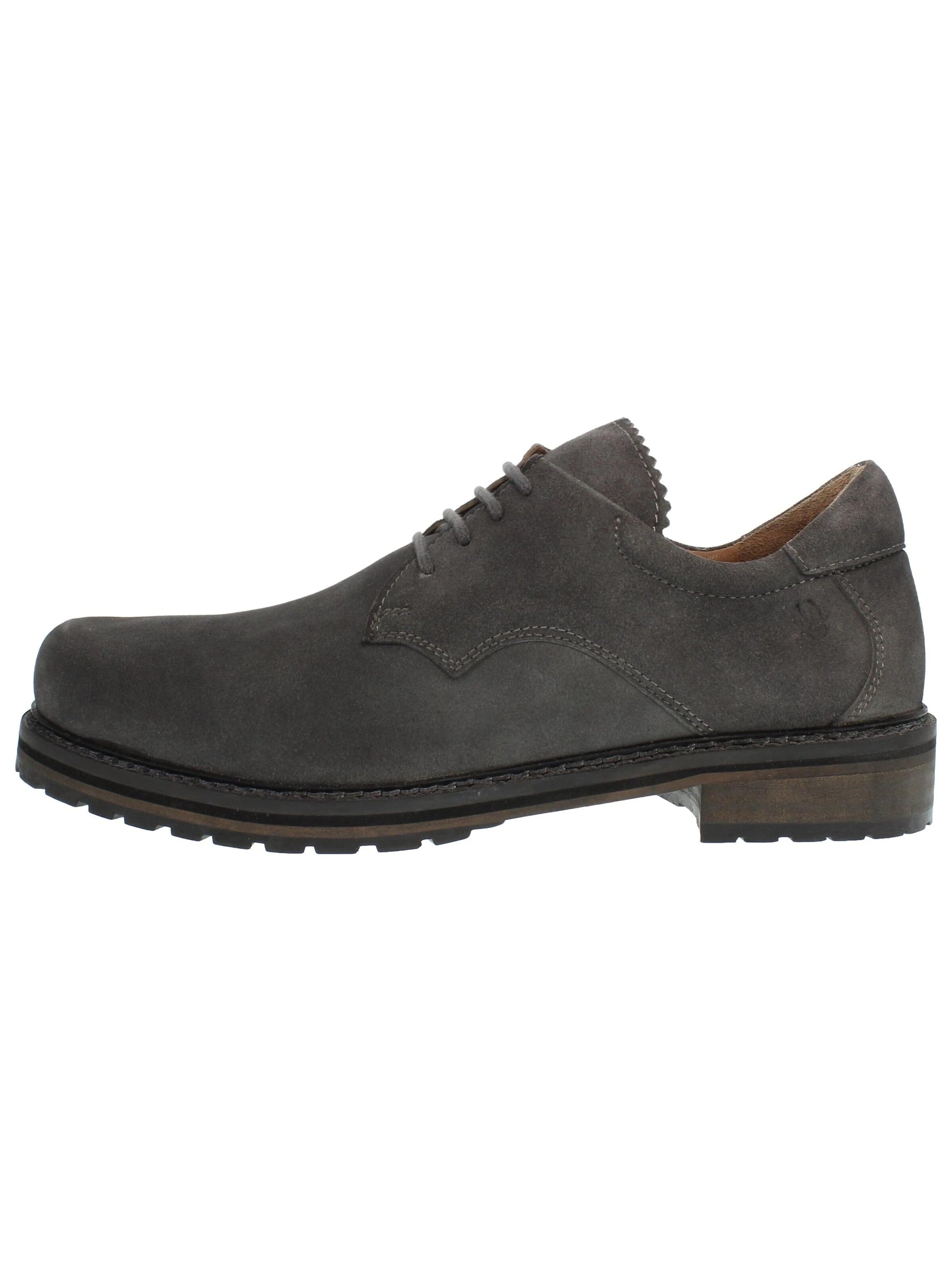RAUSCHZEIT Traditional Shoes 'ALFRED - Haferlschuhe Mittelschnürer' in Grey: front