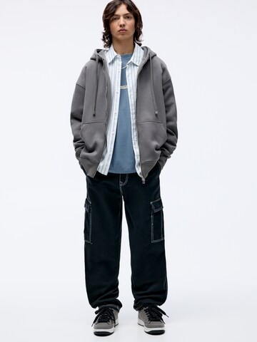 Pull&Bear Wide leg Cargobroek in Zwart