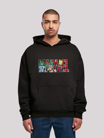 F4NT4STIC Sweatshirt 'Marvel Avengers Logo Character infill' in Schwarz: Vorderseite