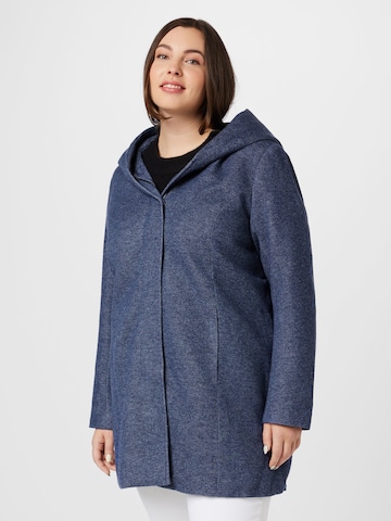 ONLY Carmakoma Between-Seasons Coat 'Sedona' in Blue: front