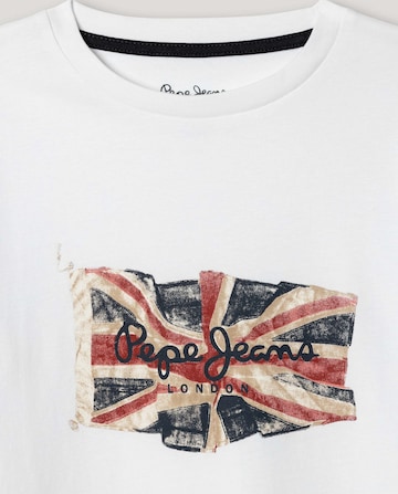 T-shirt 'Union Jack' Pepe Jeans en blanc