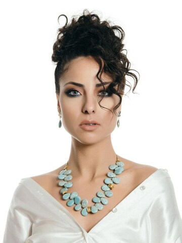 Chaîne 'Turquoise Drops Necklace' THE GEM STORIES JEWELRY en bleu