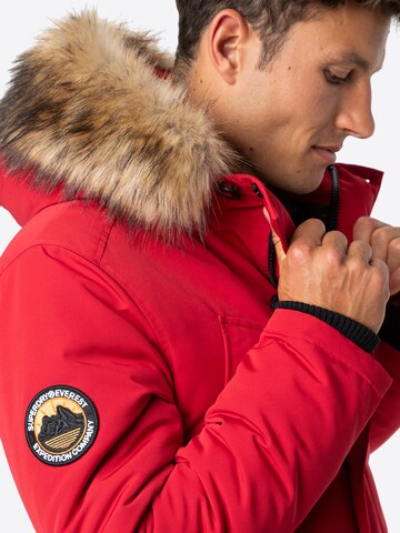 Parka d’hiver 'Everest' Superdry en rouge