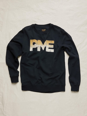 PME Legend Bluzka sportowa 'Sweatshirt in 100% cotton with print' w kolorze niebieski