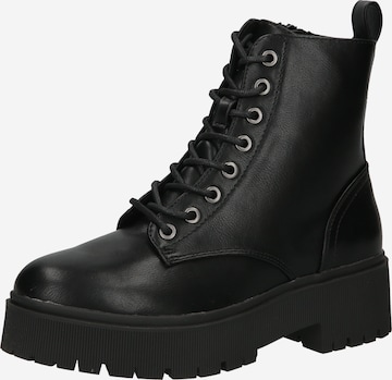 BULLBOXER Lace-Up Ankle Boots 'Repeat' in Black: front
