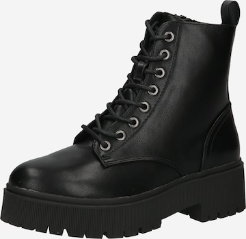 BULLBOXER - Botines con cordones 'Repeat' en negro: frente