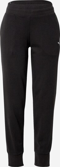 Pantaloni sport 'ESSENTIAL' PUMA pe negru / alb, Vizualizare produs