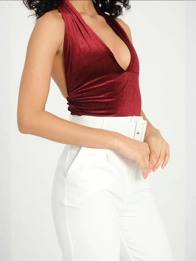 Hiccup Shirtbody en rouge rubis, Vue avec produit