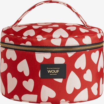 Wouf Toiletry Bag in Red: front