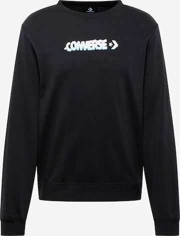 CONVERSE - Sudadera en negro: frente