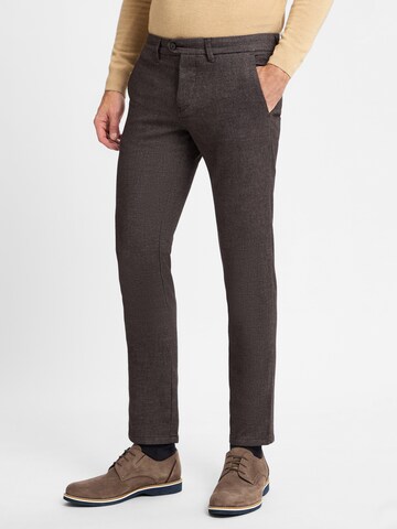 Finshley & Harding Broek 'Dylan' in Bruin: voorkant