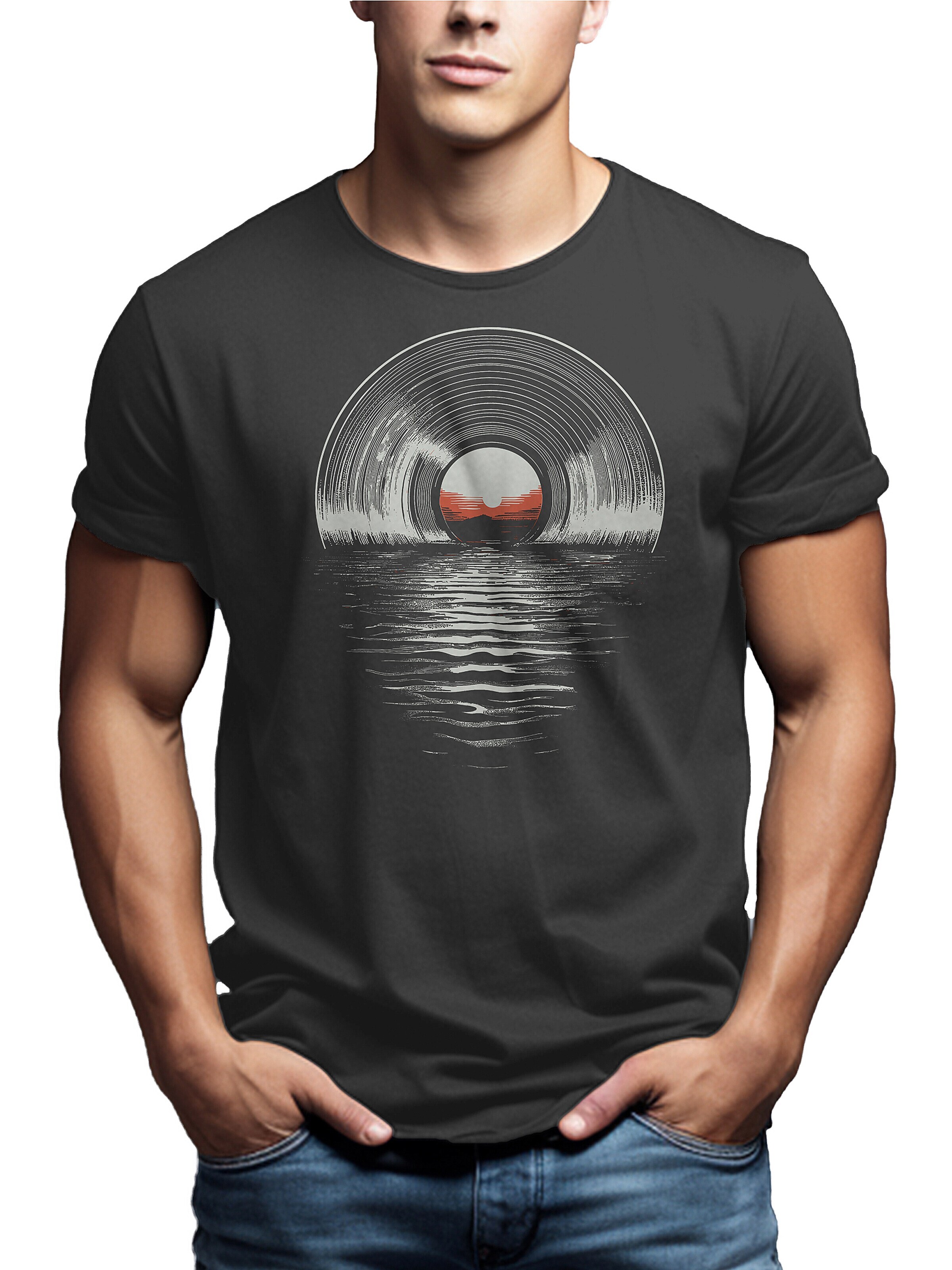 MAKAYA Shirt 'Sea Record' in Grey