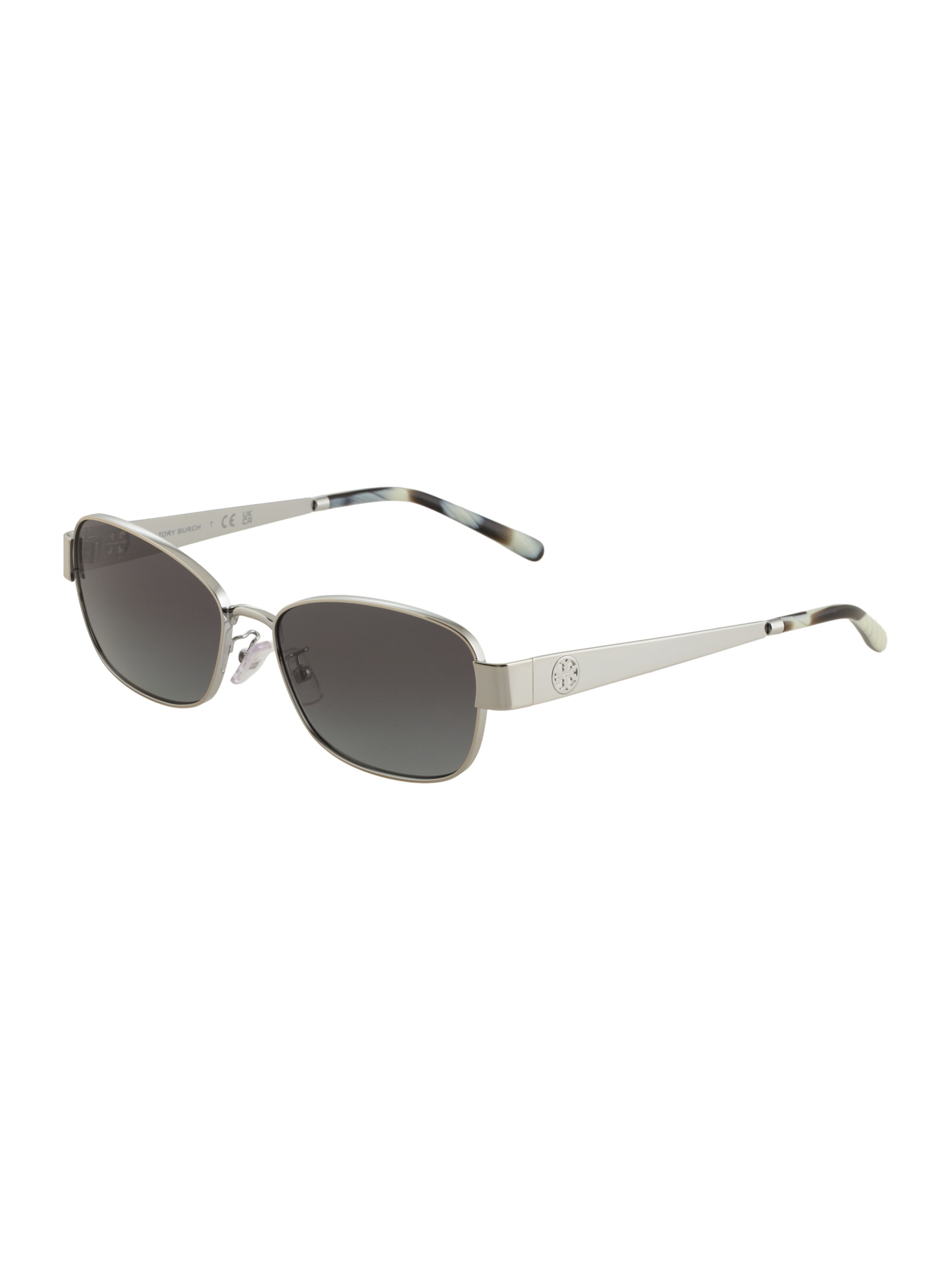 Tory Burch Zonnebril '0TY6119' in One size in de kleur Antraciet / Zilver, Productweergave
