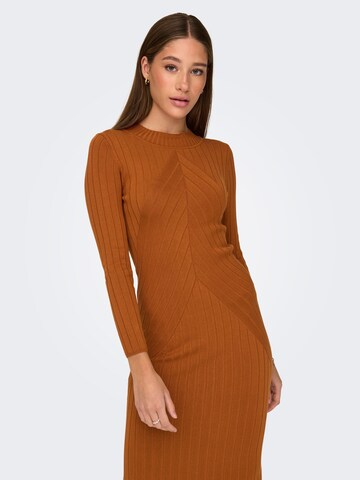 JDY Knitted dress in Brown