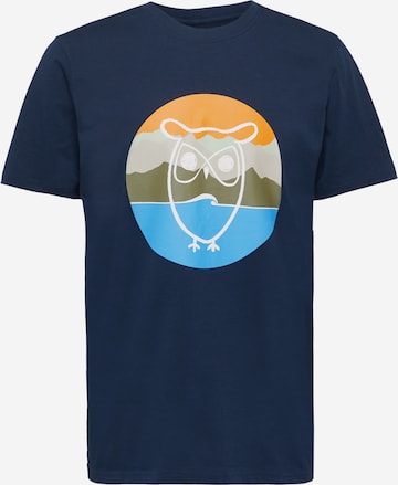 KnowledgeCotton Apparel T-Shirt (GOTS) in Blau: predná strana