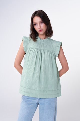 Aligne Blouse 'Gilt' in Groen: voorkant