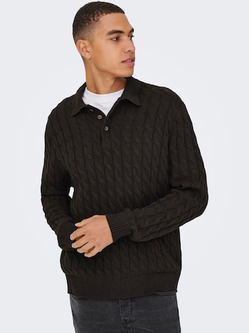 Only & Sons Tröja 'ONSKICKER' i brun