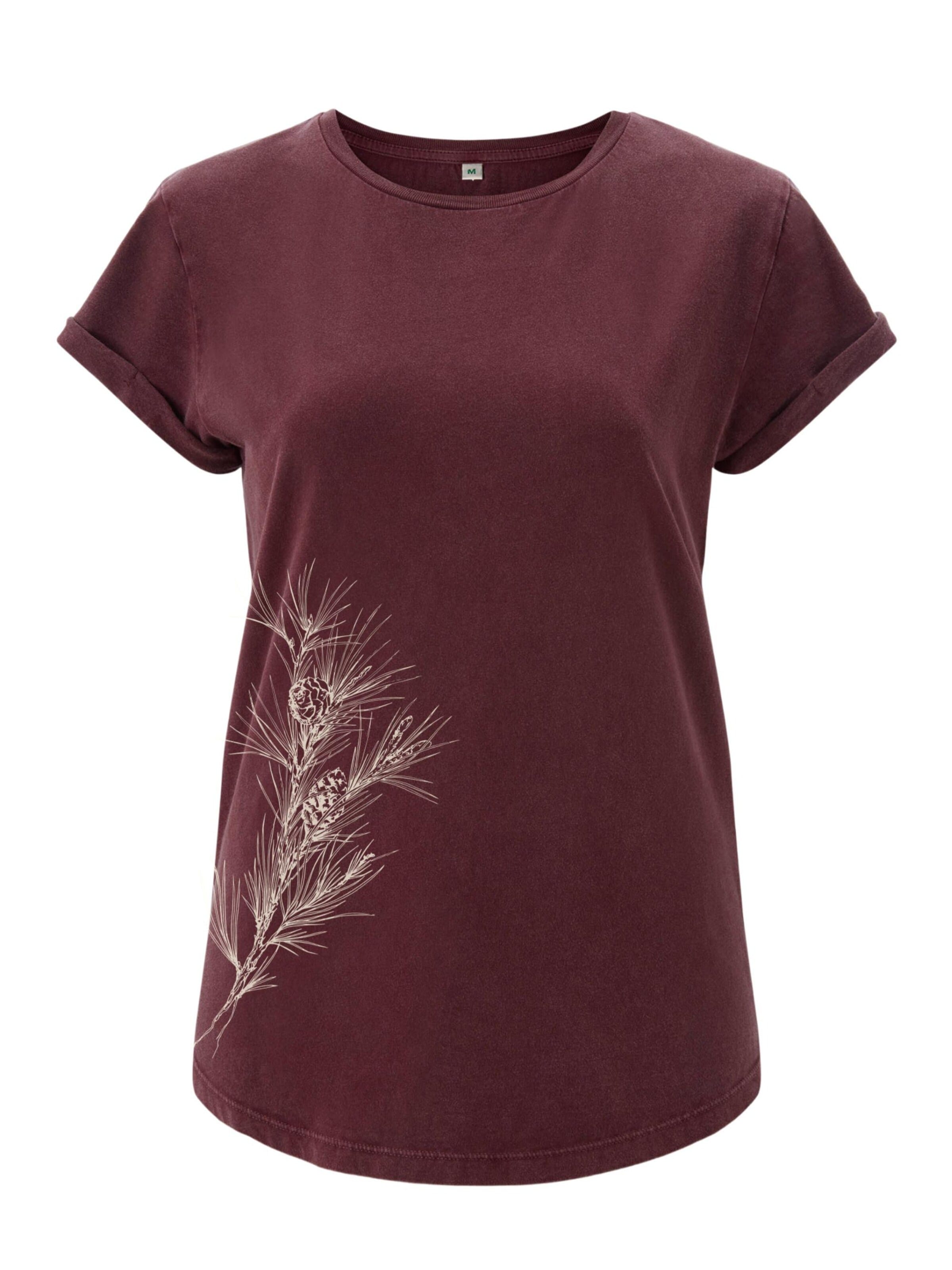Life-Tree Shirt 'Shirt "Fairwear Orgnic" Pine Branch'‌‌ in Rot: Vorderseite