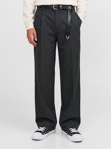 JACK & JONES Loosefit Bandplooibroek in Grijs: voorkant