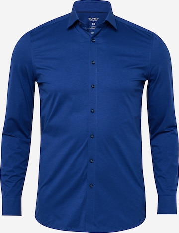 OLYMP Zakelijk overhemd in Blauw: voorkant