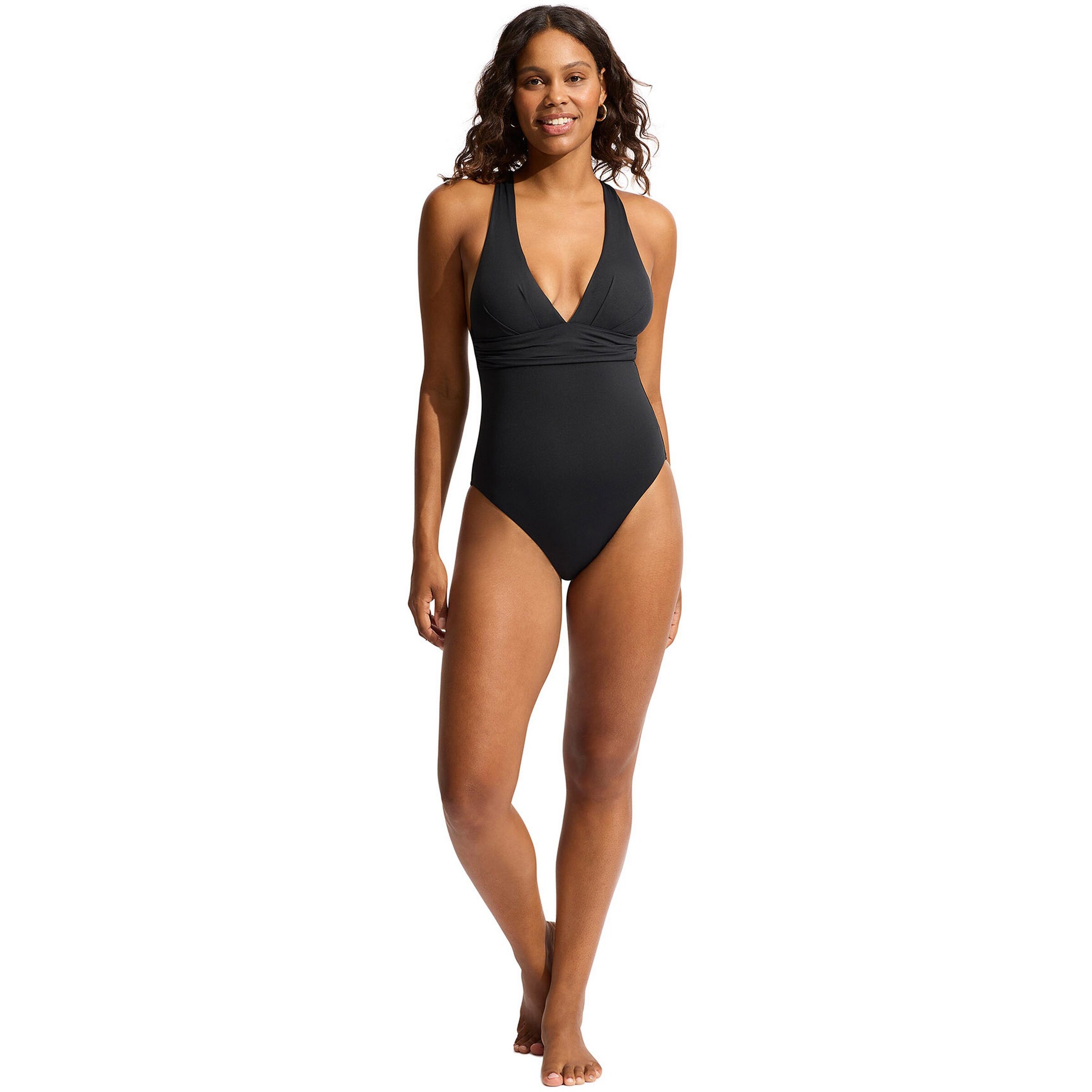 Seafolly Triangel Badeanzug 'Collective' in Schwarz