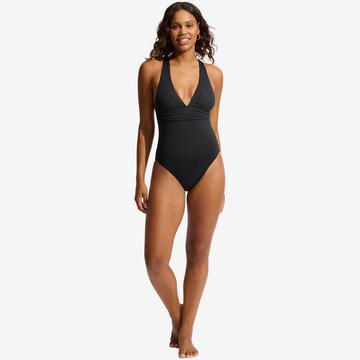Seafolly Triangle Swimsuit 'Collective' in Black