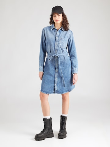 G-STARKošulja haljina - plava boja: prednji dio