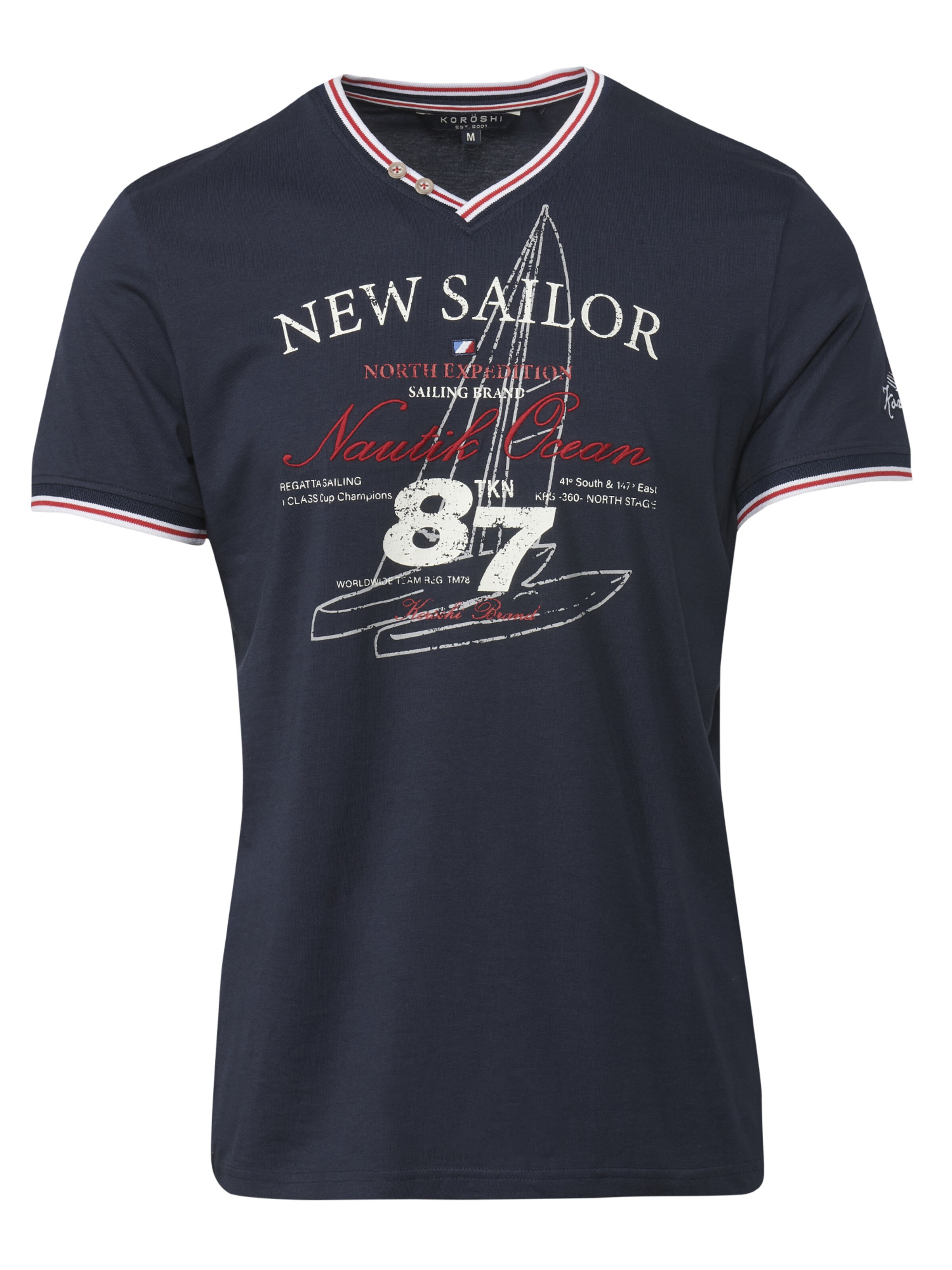 KOROSHI Tričko - Modrá: predná strana