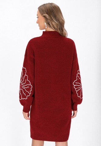 Robes en maille IZIA en rouge