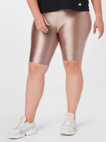 Urban Classics Skinny Leggingsit värissä vaaleanpunainen: edessä